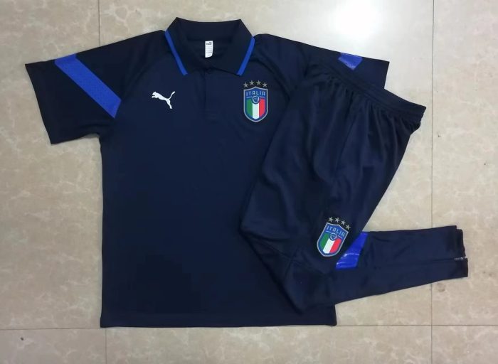 Italy 22/23 Polo Shirt Navy Blue - 图片 9