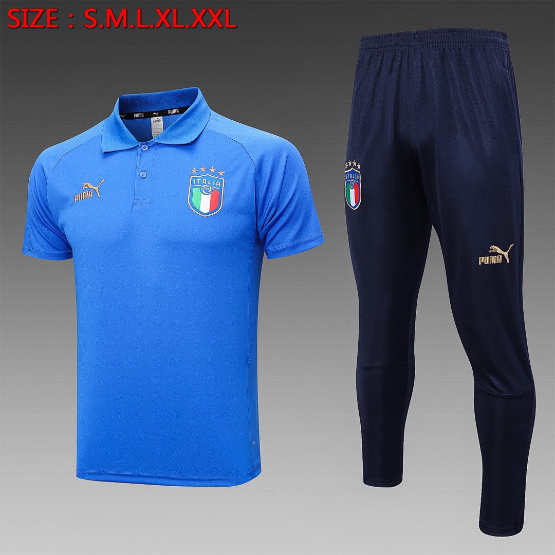 Italy 23-24 Polo Shirt Colorful Blue