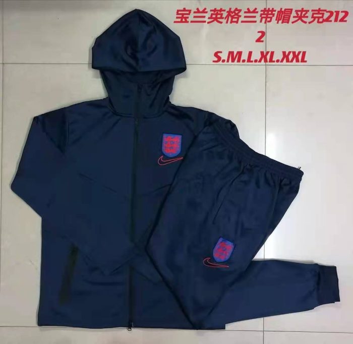 England 21-22 Long Zip Jacket Navy Blue - 图片 9