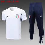 Italy 23-24 White Training Short Sleeve Set with Pants