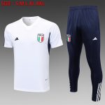 Italy 23-24 White Training Short Sleeve Set with Pants - 图片 8