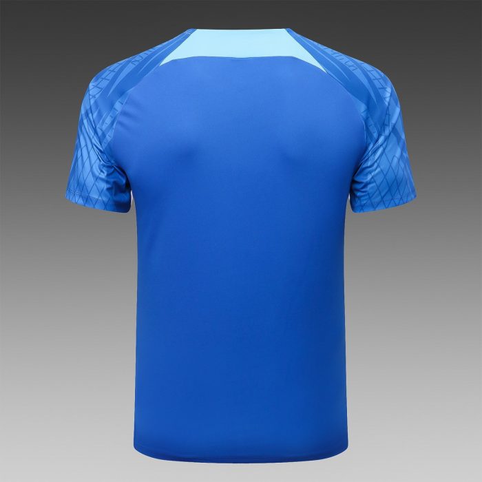 England 2022-2023 Colorful Blue Short Sleeve Training Suit (with Pants) - 图片 3