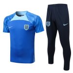 England 2022-2023 Colorful Blue Short Sleeve Training Suit (with Pants) - 图片 6