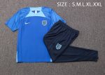 England 2022-2023 Colorful Blue Short Sleeve Training Suit (with Pants) - 图片 7