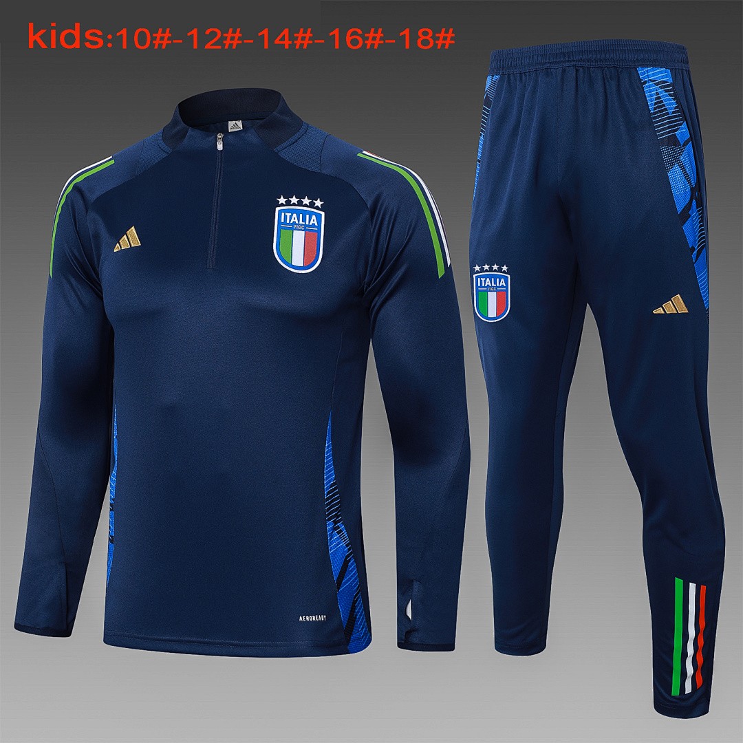 Italy 24/25 Half Zip Jacket Blue