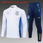 Italy 24/25 White Half-Zip Jacket Kids