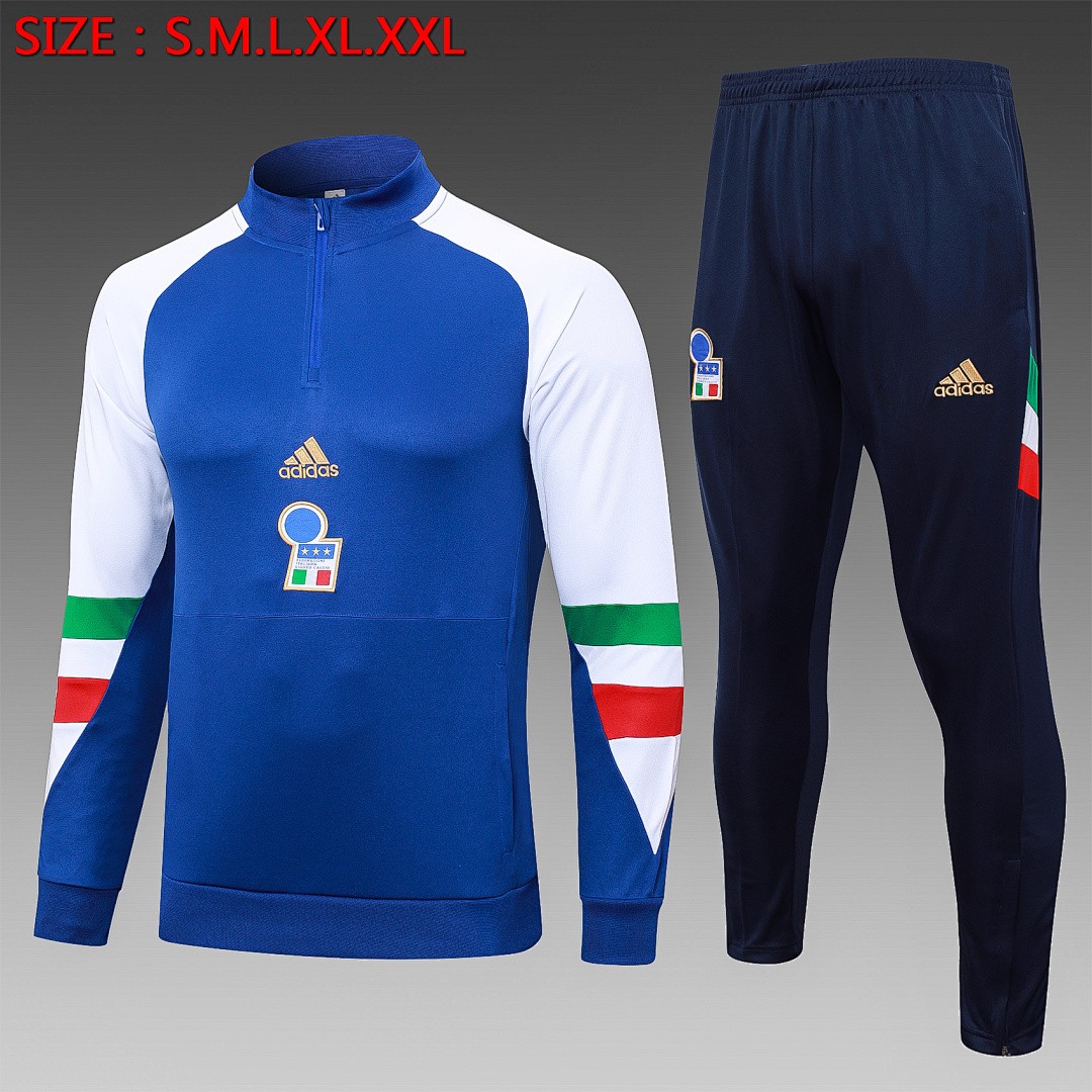 Italy 23/24 Half-Zip Jacket in Blue