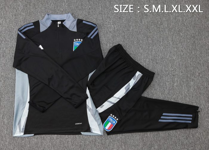 Italy 24-25 Half Zip Jacket Black - 图片 2