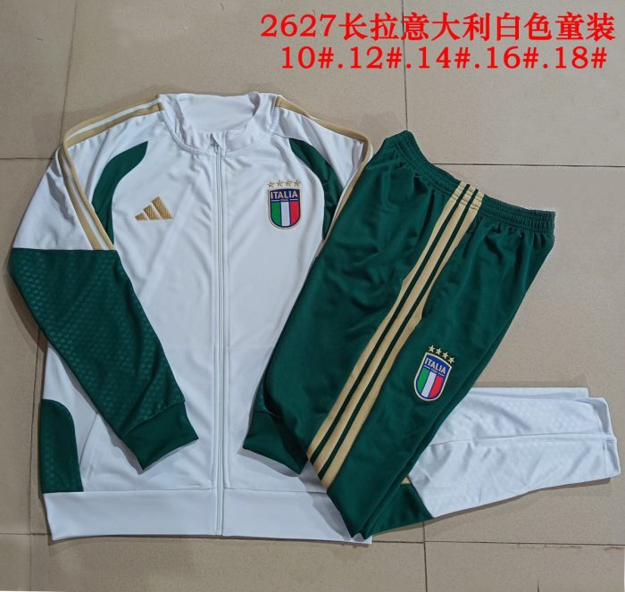 Italy White Kids Long Sleeve - 图片 2