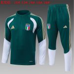 Italy Kids Semi-Zip Jacket Dark Green