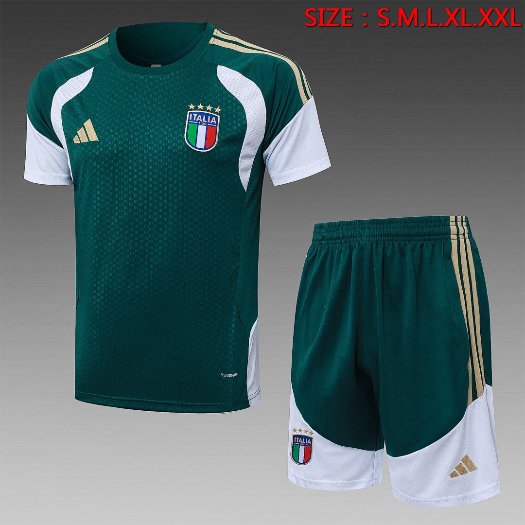 Italy Green Short Sleeve Training Suit