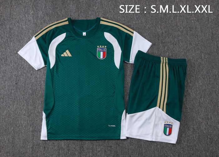 Italy Green Short Sleeve Training Suit - 图片 2
