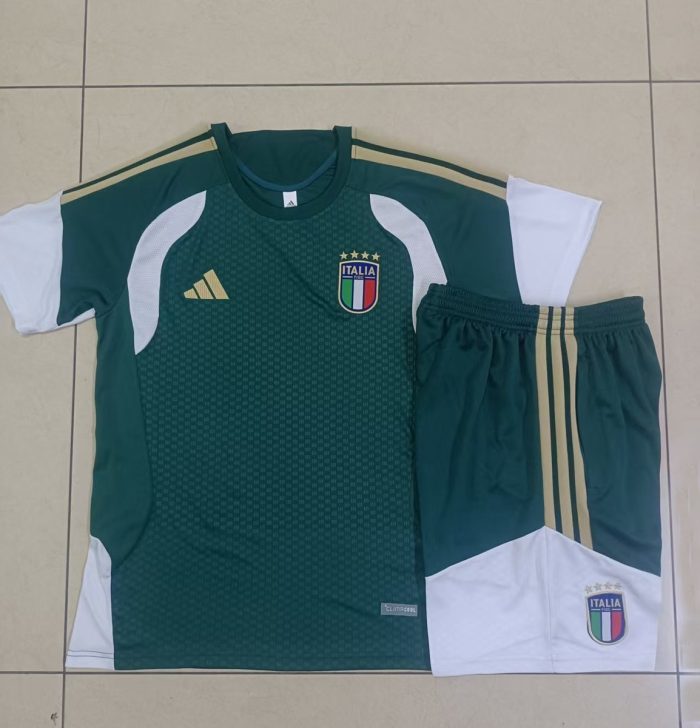 Italy Green Short Sleeve Training Suit - 图片 9