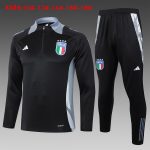 Italy 24-25 Black Half-Zip Jacket Kids - 图片 2