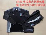Italy 24-25 Black Half-Zip Jacket Kids - 图片 4
