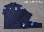 Italy 22/23 Long Zip Jacket Navy Blue - 图片 2