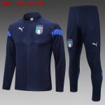 Italy 22/23 Long Zip Jacket Navy Blue - 图片 8