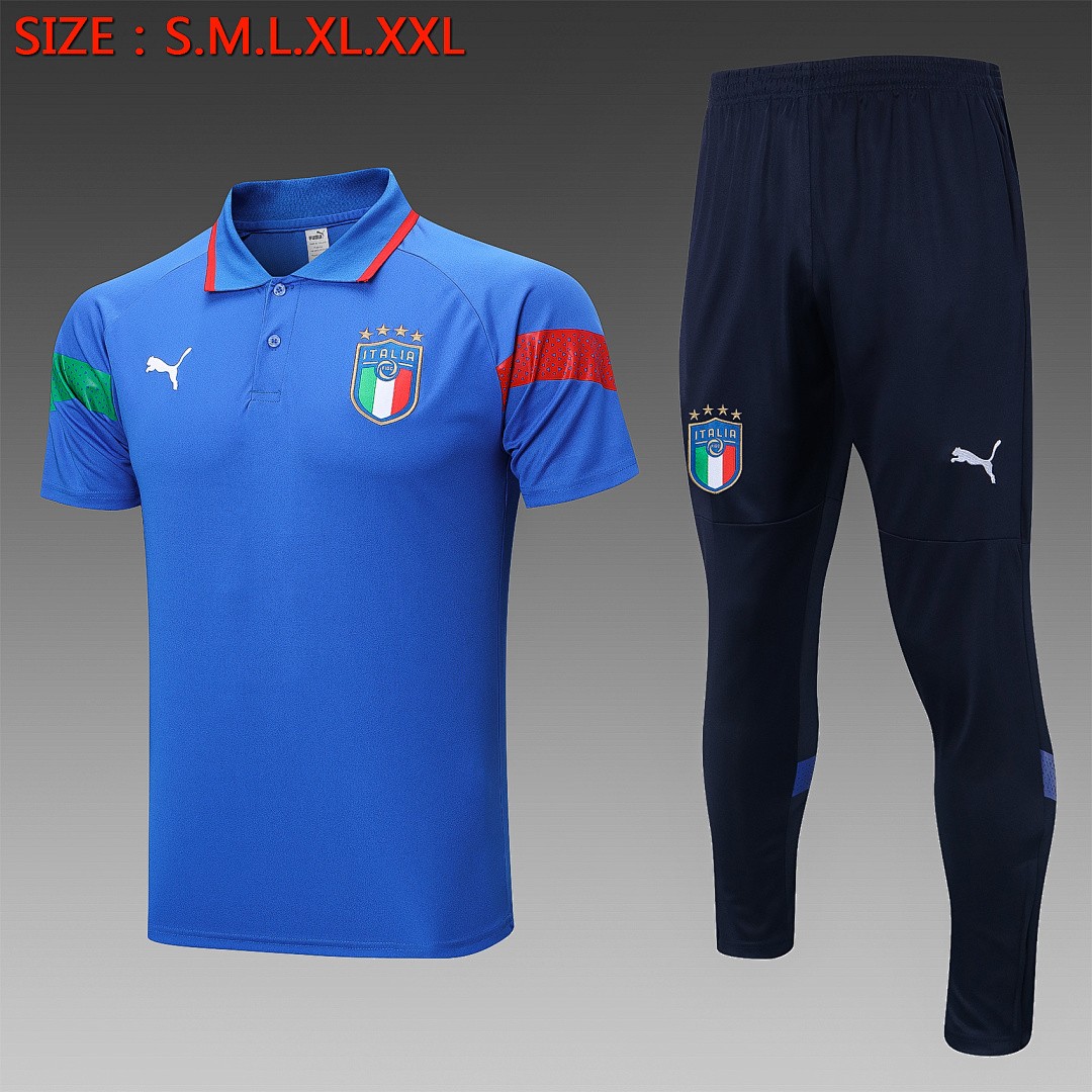 Italy 22/23 Polo Shirt Colorful Blue