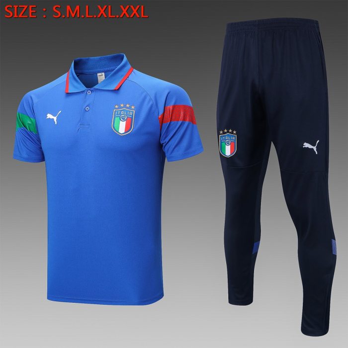Italy 22/23 Polo Shirt Colorful Blue - 图片 8