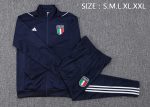 Italy 23-24 Long Zip Jacket Navy Blue - 图片 2