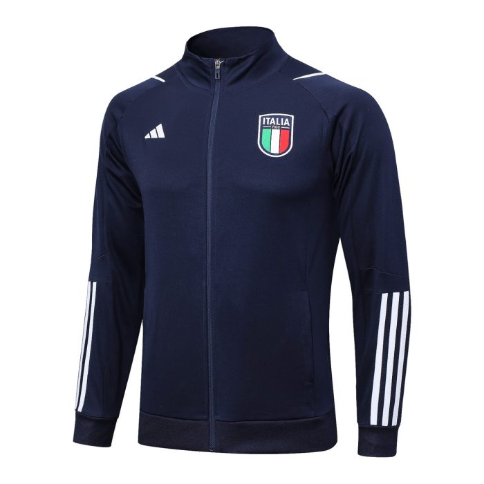 Italy 23-24 Long Zip Jacket Navy Blue - 图片 8