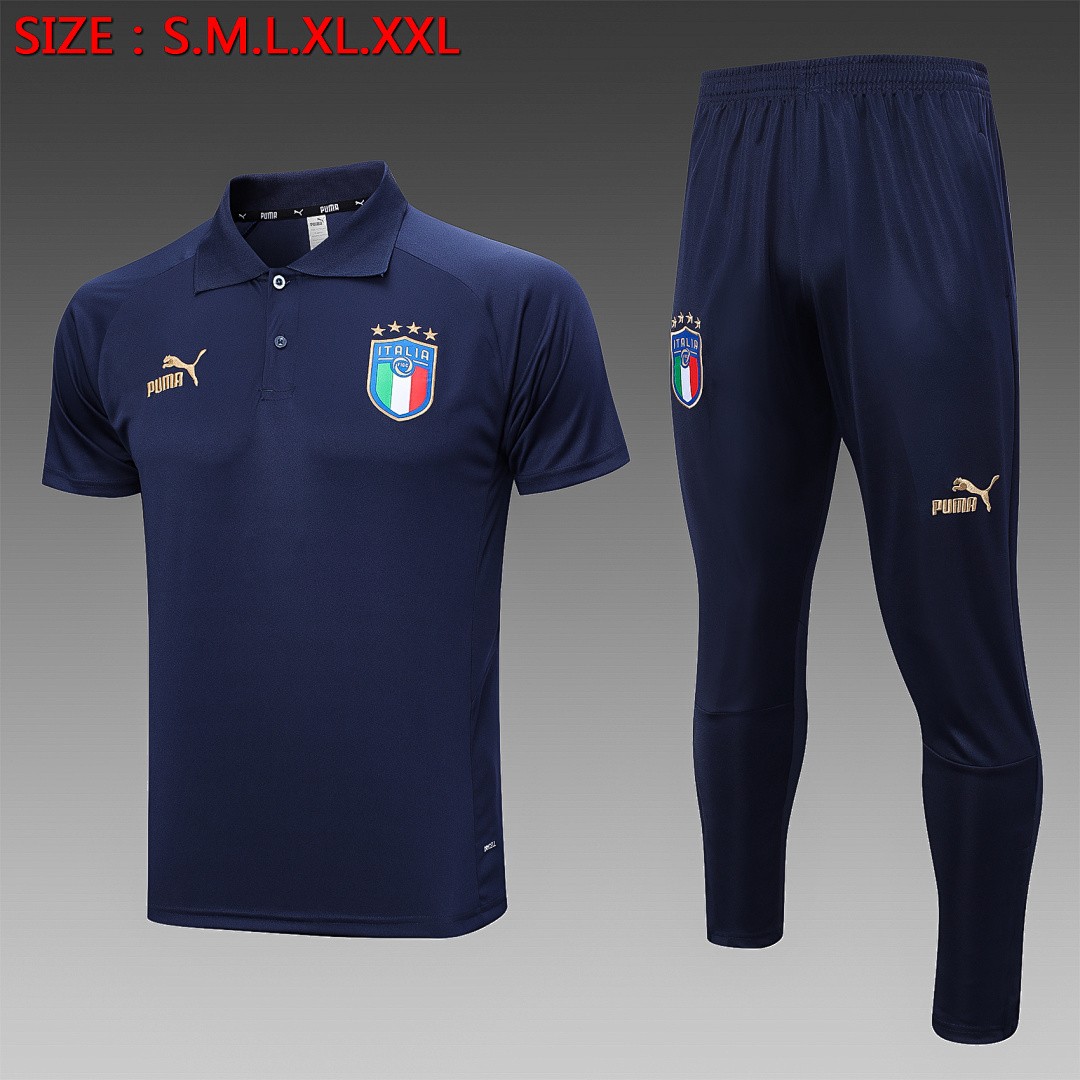 Italy 23-24 Polo Shirt Navy Blue