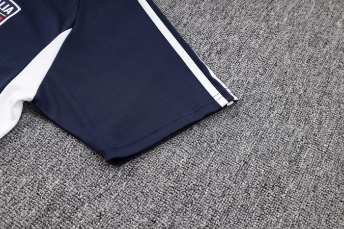 Italy 23-24 Royal Blue Training Short Sleeve Set with Pants - 图片 5