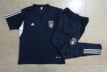 Italy 23-24 Royal Blue Training Short Sleeve Set with Pants - 图片 9