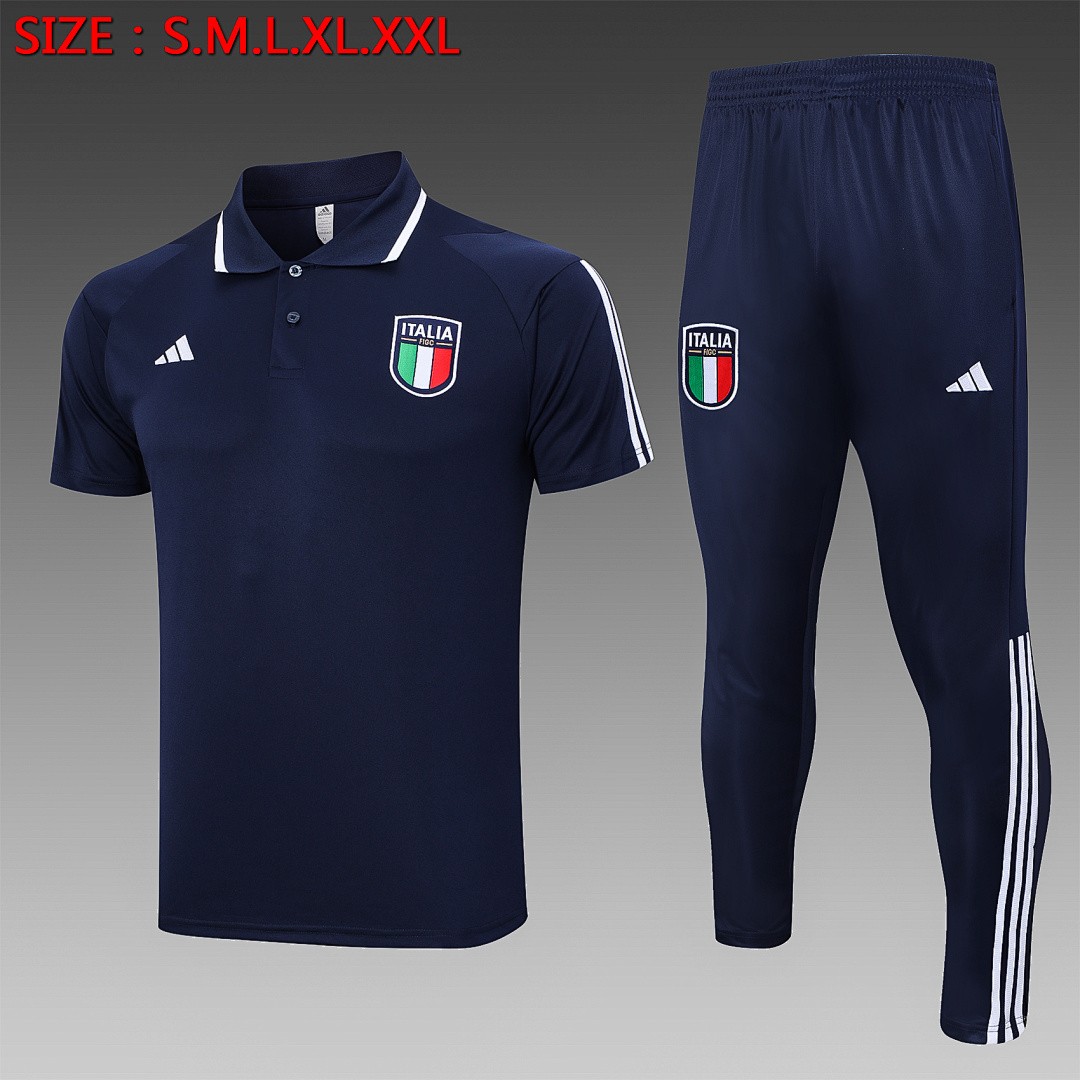 Italy 23-24 Polo Shirt Navy Blue