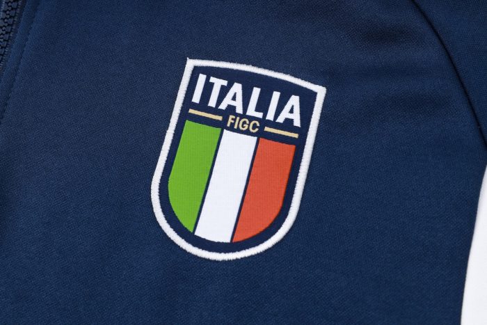 Italy 23/24 Half-Zip Hoodie Navy Blue - 图片 7