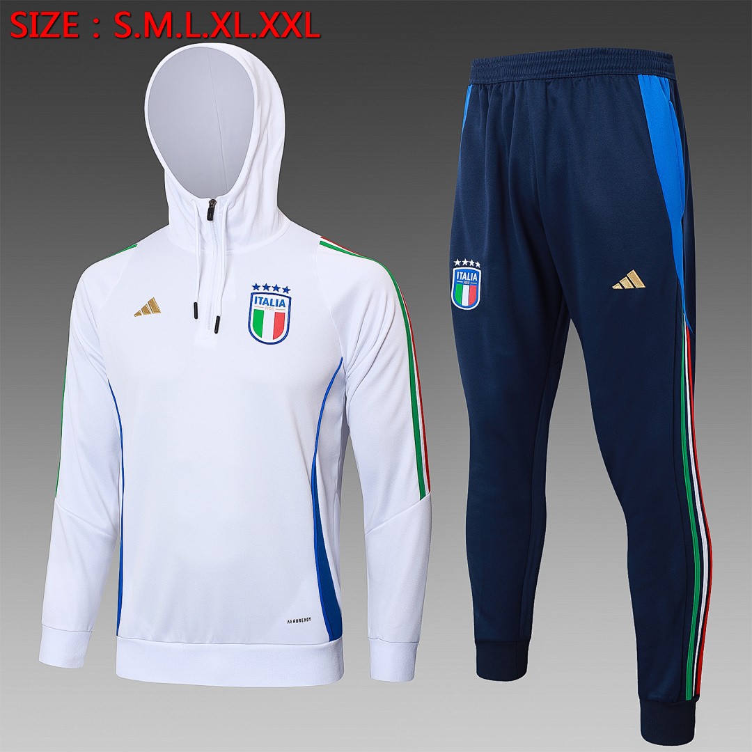 Italy 24-25 Half-Zip Jacket White