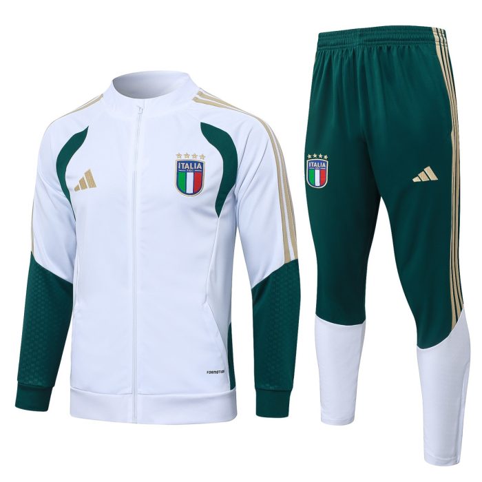 Italy White Long Zipper Jacket - 图片 8