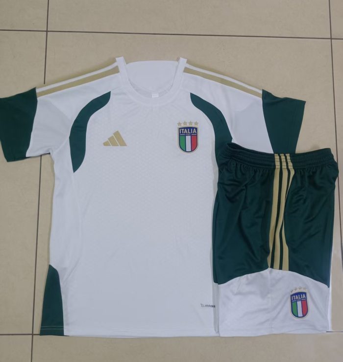 Italy White Short Sleeve Training Suit - 图片 9