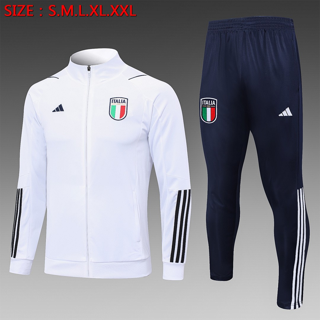 Italy 23-24 White Long Zip Jacket