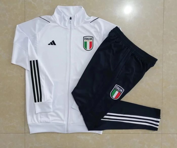 Italy 23-24 White Long Zip Jacket - 图片 9