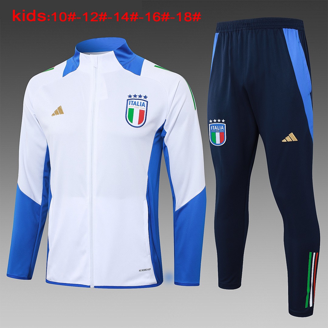 Italy 24-25 White Kids Long Sleeve