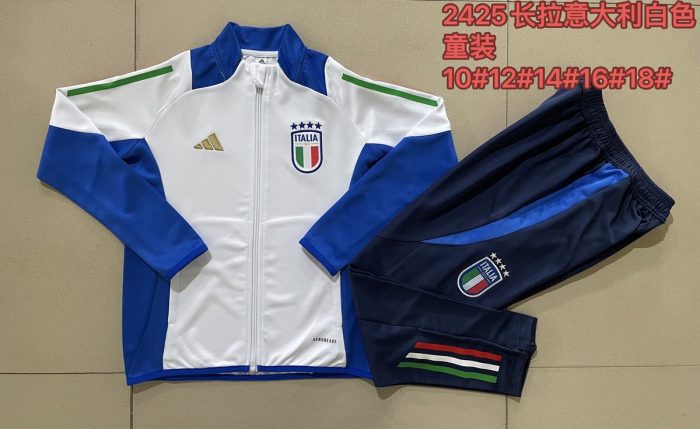 Italy 24-25 White Kids Long Sleeve - 图片 4
