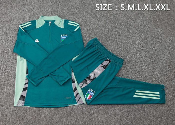 Italy 24-25 Half-Zip Jacket Dark Green - 图片 2