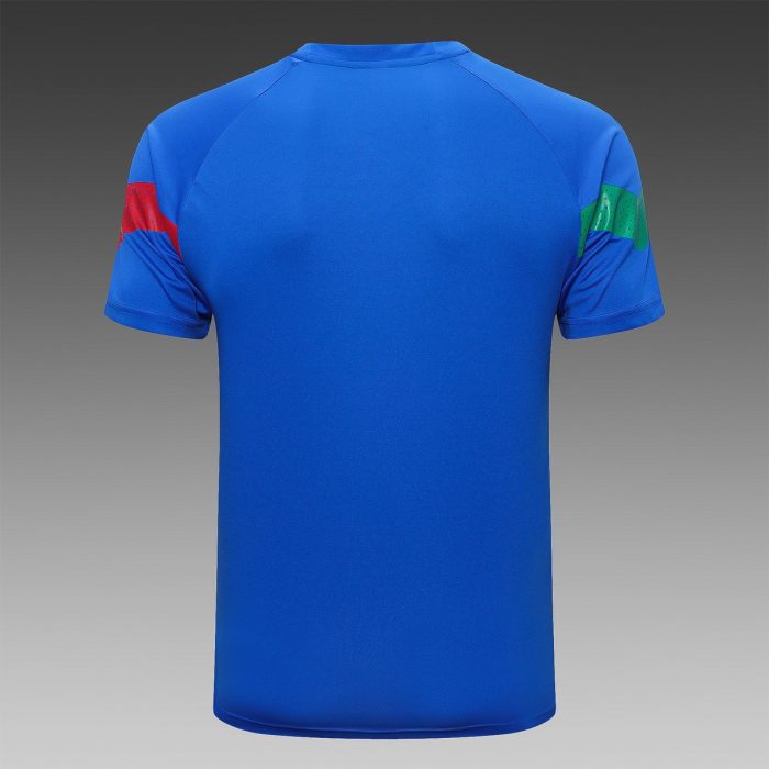 Italy 2022-2023 Short Sleeve Training Set in Colorful Blue (with 5-inch Shorts) - 图片 8