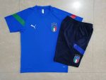 Italy 2022-2023 Short Sleeve Training Set in Colorful Blue (with 5-inch Shorts) - 图片 9