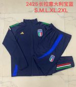 Italy 24-25 Long Zipper Jacket Navy Blue - 图片 9