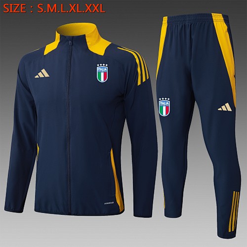 JER-7533_1 Italy 24-25 Long Zipper Jacket Navy Blue - 图片 1