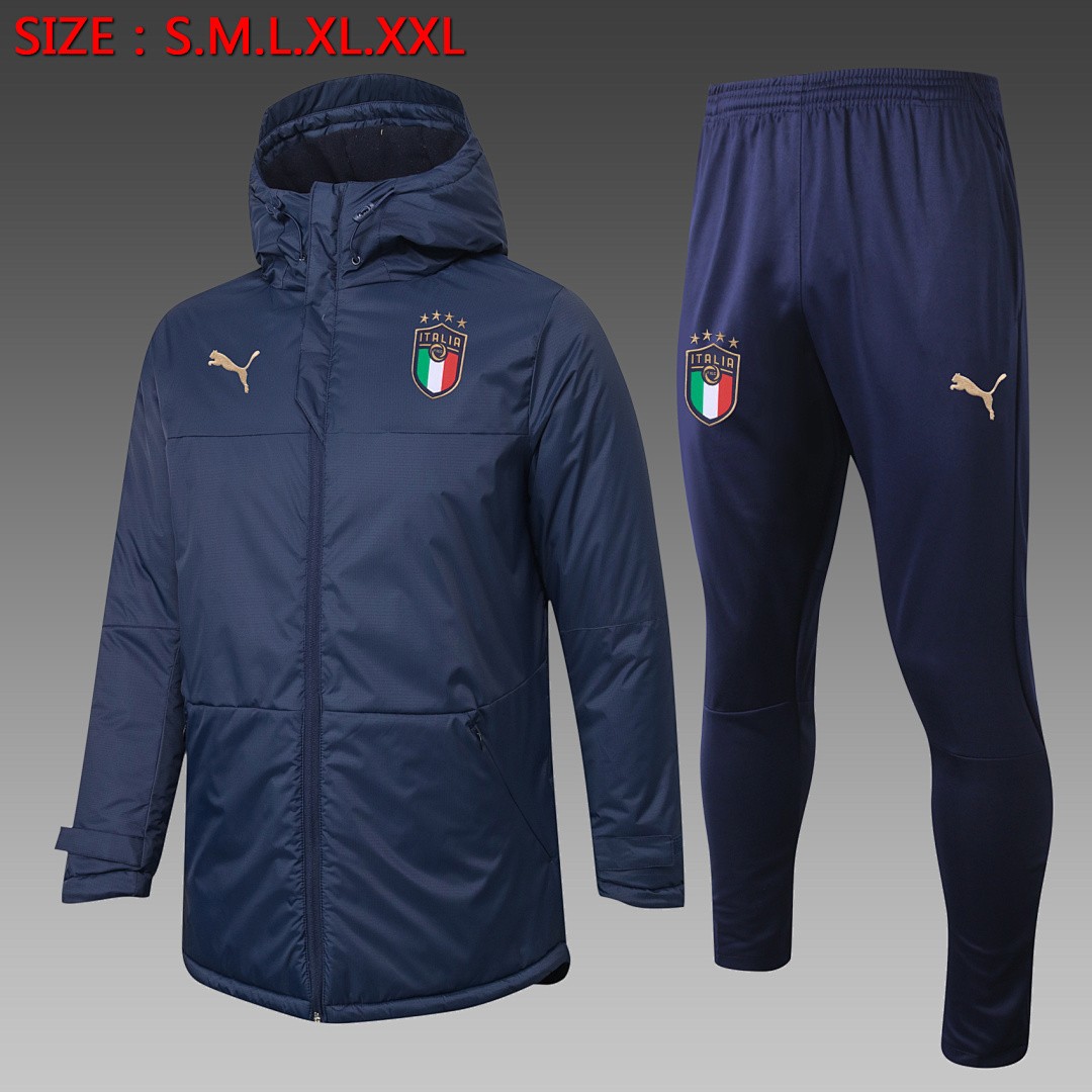2021 Italy Navy Blue Cotton Jacket