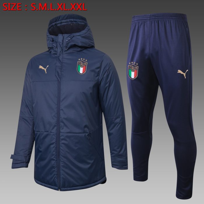 2021 Italy Navy Blue Cotton Jacket - 图片 2