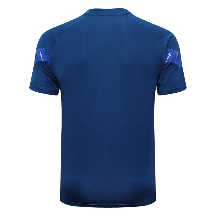 Italy 22-23 Blue Short Sleeve Training Suit with 5-Point Shorts - 图片 7