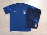 Italy 22-23 Blue Short Sleeve Training Suit with 5-Point Shorts - 图片 9