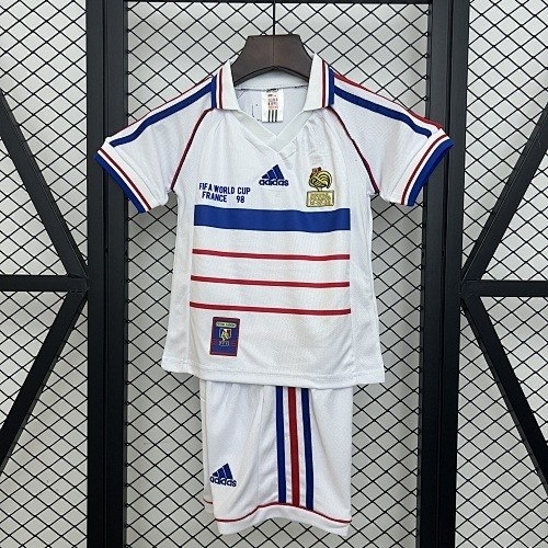 JER-7537_1 France 1998 Away Kids Jersey - 图片 1