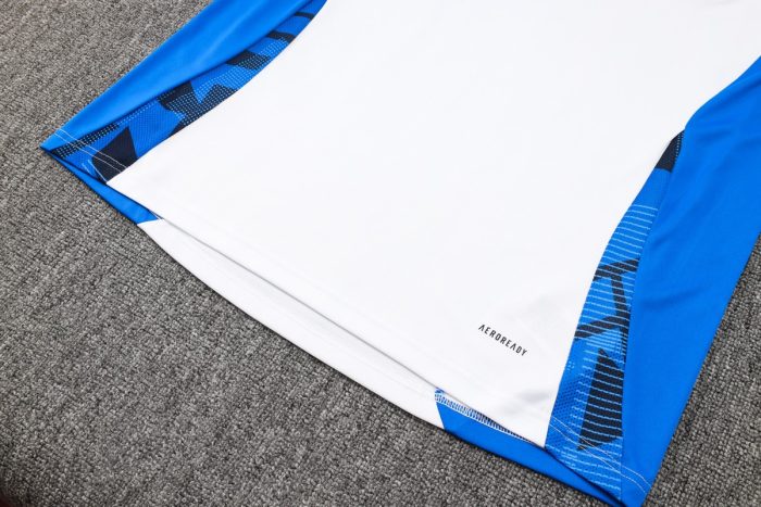 Italy 24-25 White Short Sleeve Training Set with 3/4 Pants - 图片 5