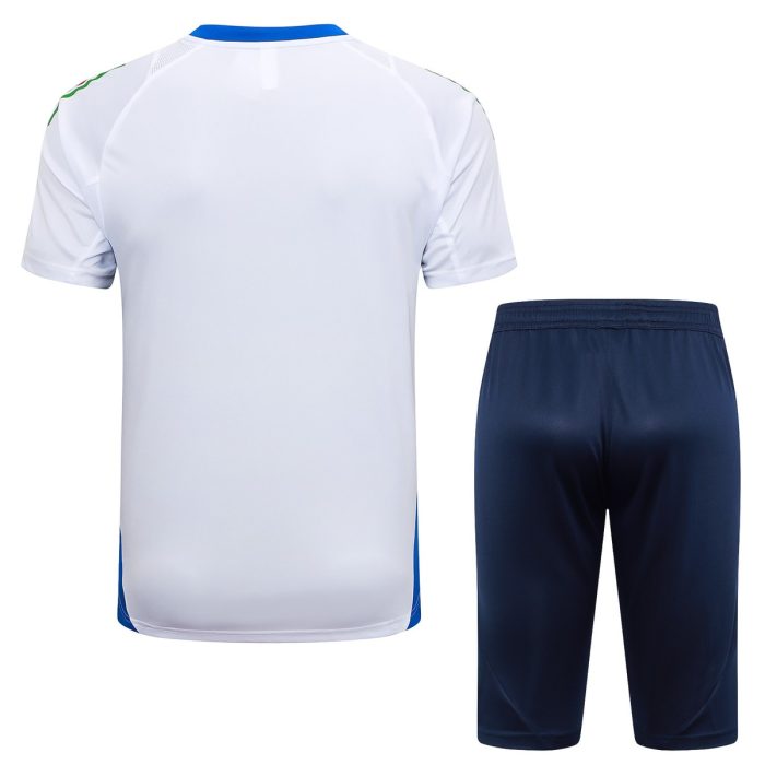 Italy 24-25 White Short Sleeve Training Set with 3/4 Pants - 图片 7