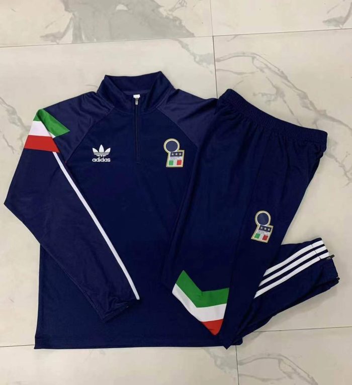Italy 24/25 Half-Zip Jacket Blue (Sleeves Red White Green) - 图片 9